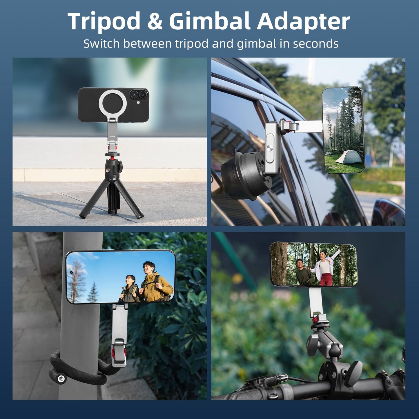 BRDRC Cold Shoe Phone Mount with Arca Port, Tripod Mount for MagSafe Magnetic Hot Shoe Adapter with 1/4" Screw Hole for DJI Ronin Samsung Canon Nikon
