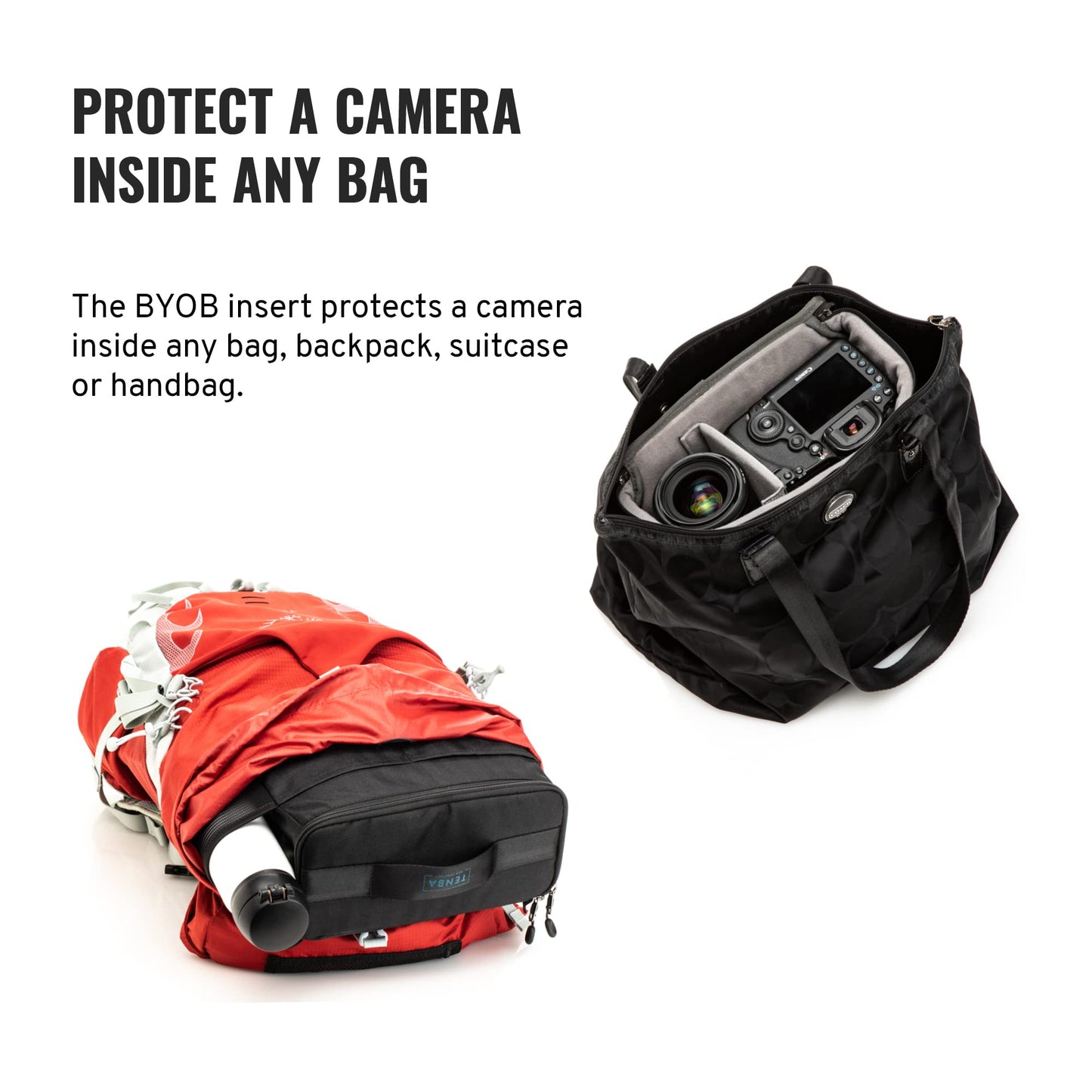 Tenba BYOB 10 Camera Insert - Turns any bag into a camera bag for DSLR and Mirrorless cameras and lenses - Blue (636-631)