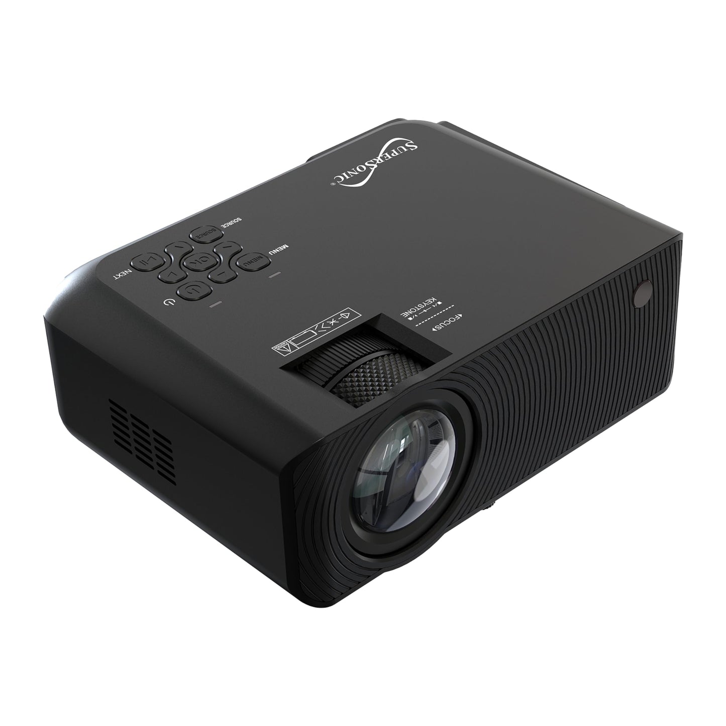 Supersonic SC-82P 3.97-inch Home Theater Bluetooth Projector with Crystal Clear 7000 Lumina, 1080P, Connect Wirelessly, Enjoy True Colors and Powerful