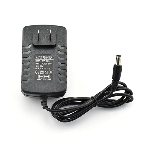 ZYAMY 12V 2A 24W AC/DC Power Adapter AC 110-250V to DC 12V 2000MA Power Supply Converter 1m Wire DC 5.5x2.5/2.1mm Charger for Router, STB, LED…