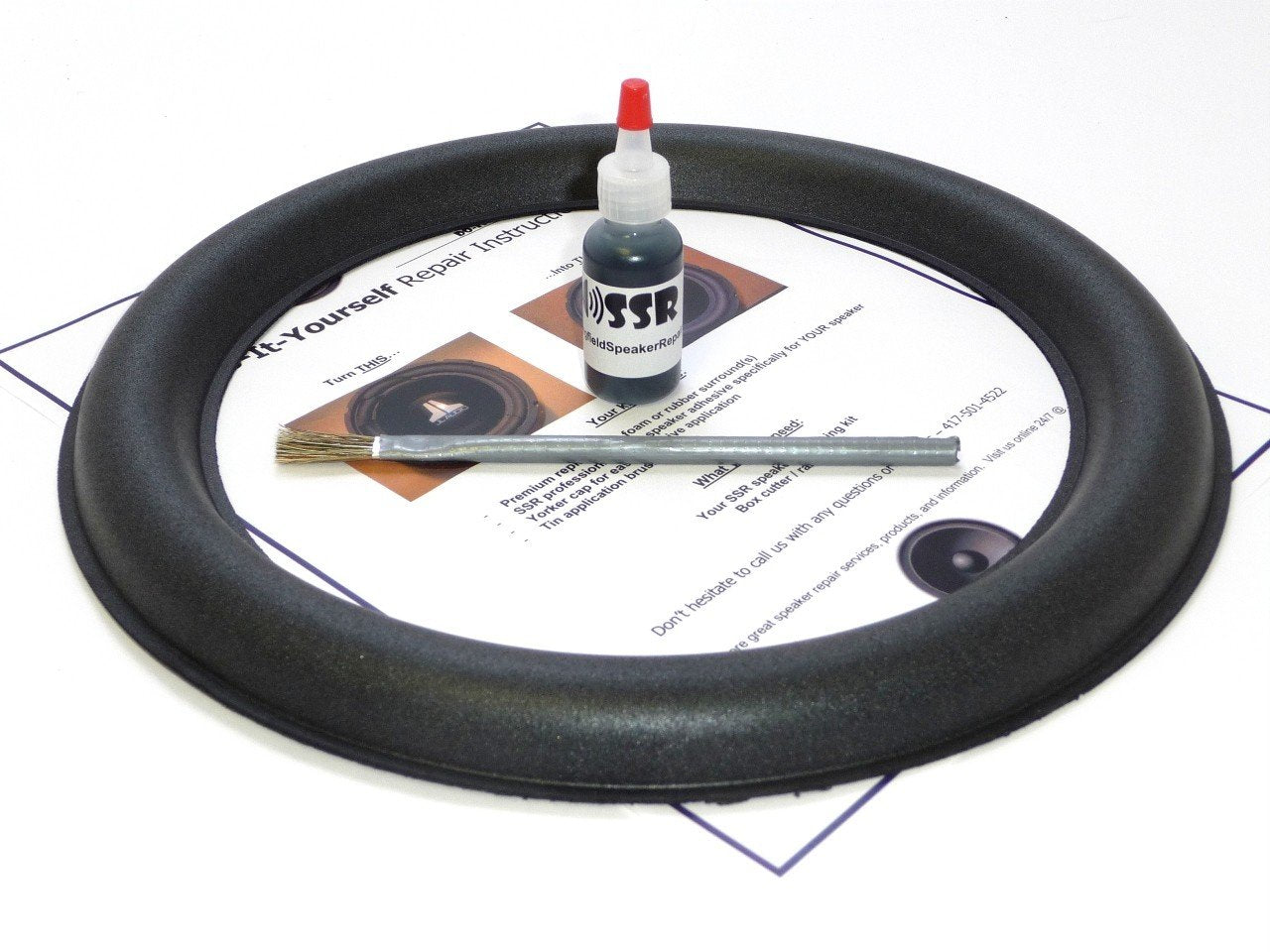 Springfield Speaker 12" Foam Surround Edge Repair Kit - 1 Speaker Kit - Compatible with 12W6v2