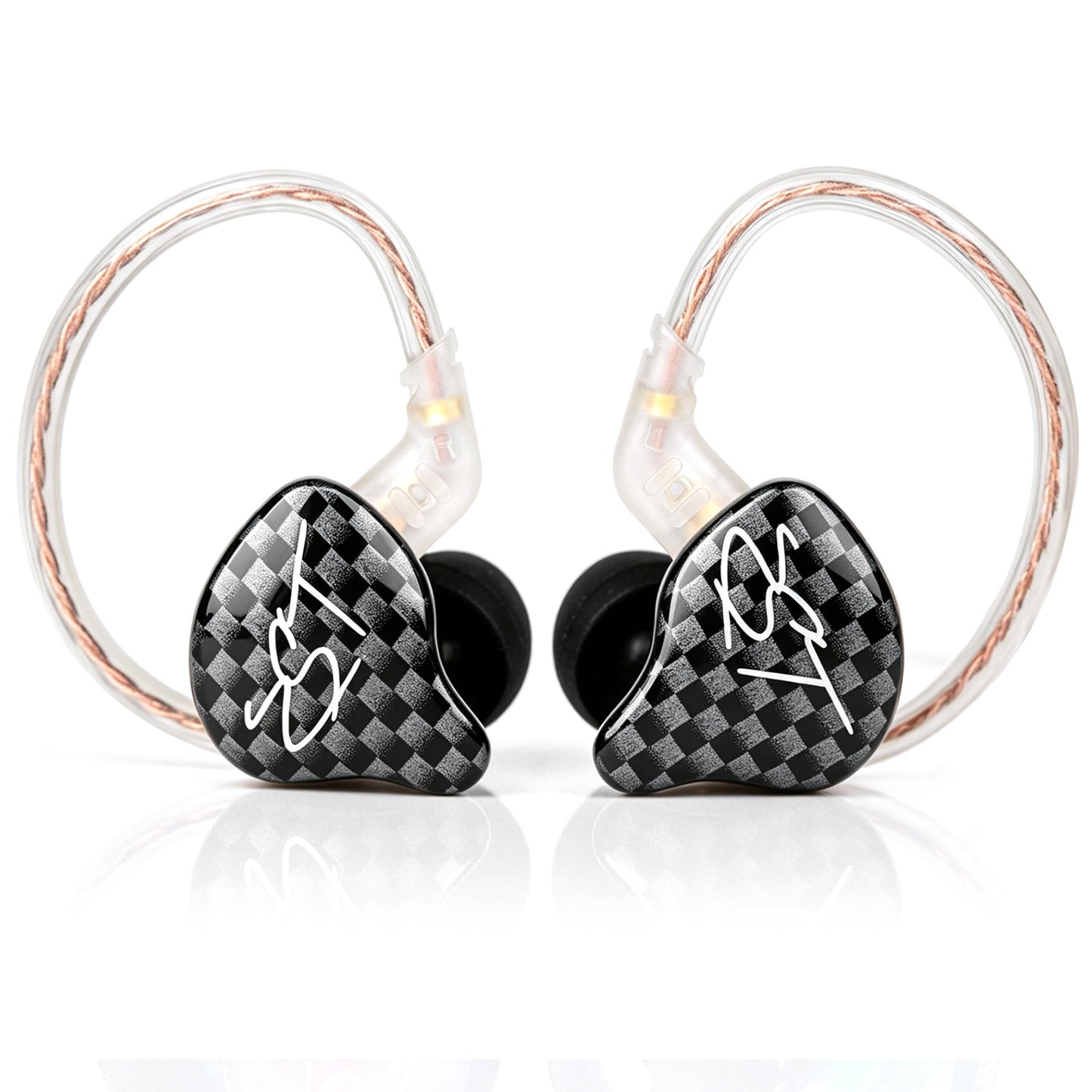 YINYOO KZ-ZST Hybrid Banlance Armature with Dynamic in-Ear Earphone 1BA+1DD HiFi Headset Wired Earbuds IEM Headphones Gaming Earbuds (Black-zst
