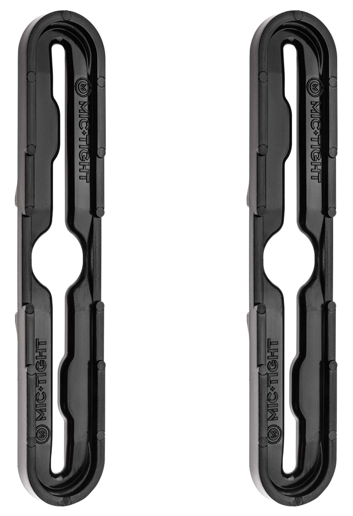 Mic+Tight 2 Pack The Police Mic Clip Tactical Portable Radio Mic Clip for Uniforms or Bullet-Proof Vest Carriers | Black