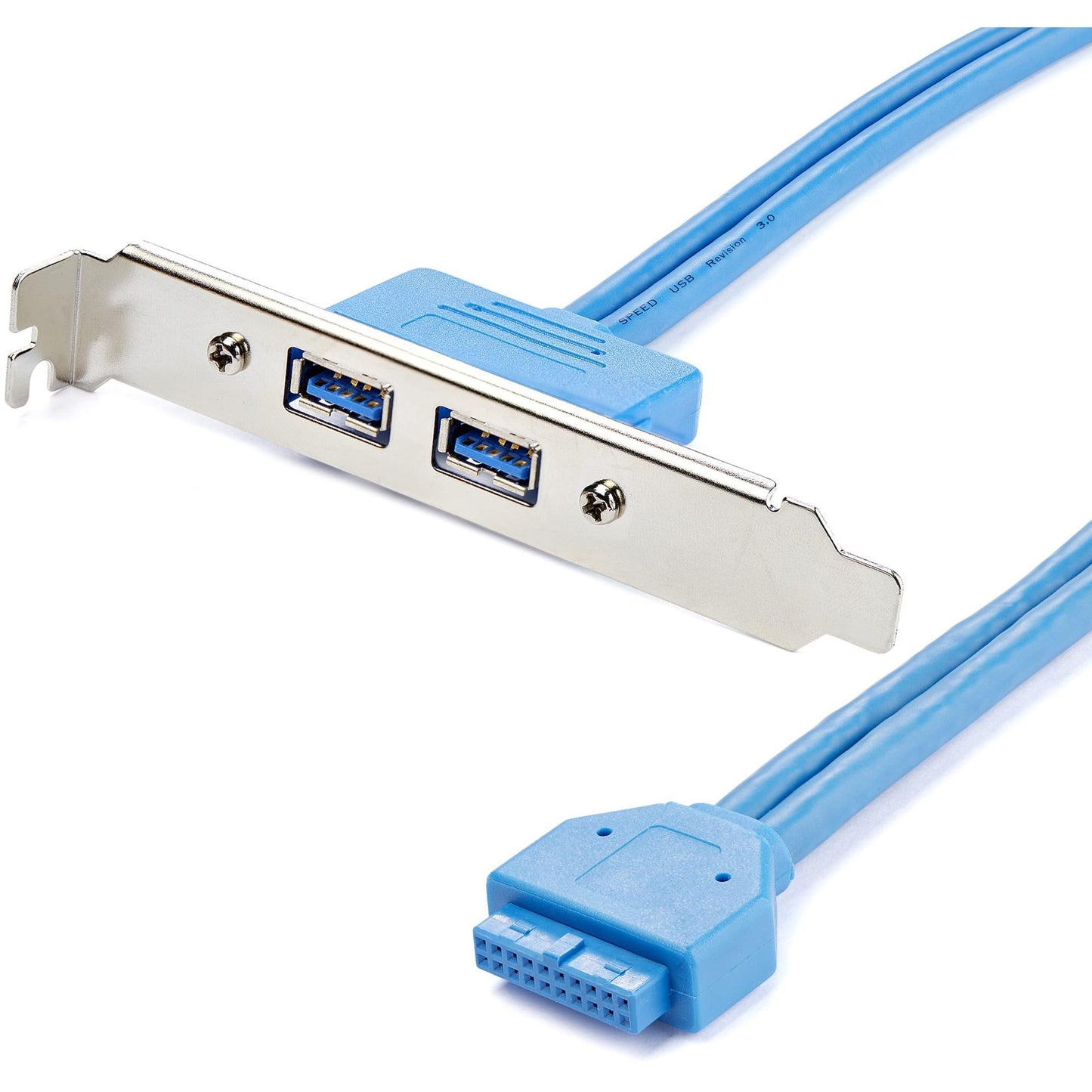 StarTech.com 2 Port USB 3.0 A Female Slot Plate Adapter - USB 3.0 motherboard Adapter - USB 3 plate - USB 3.0 header Adapter (USB3SPLATE)