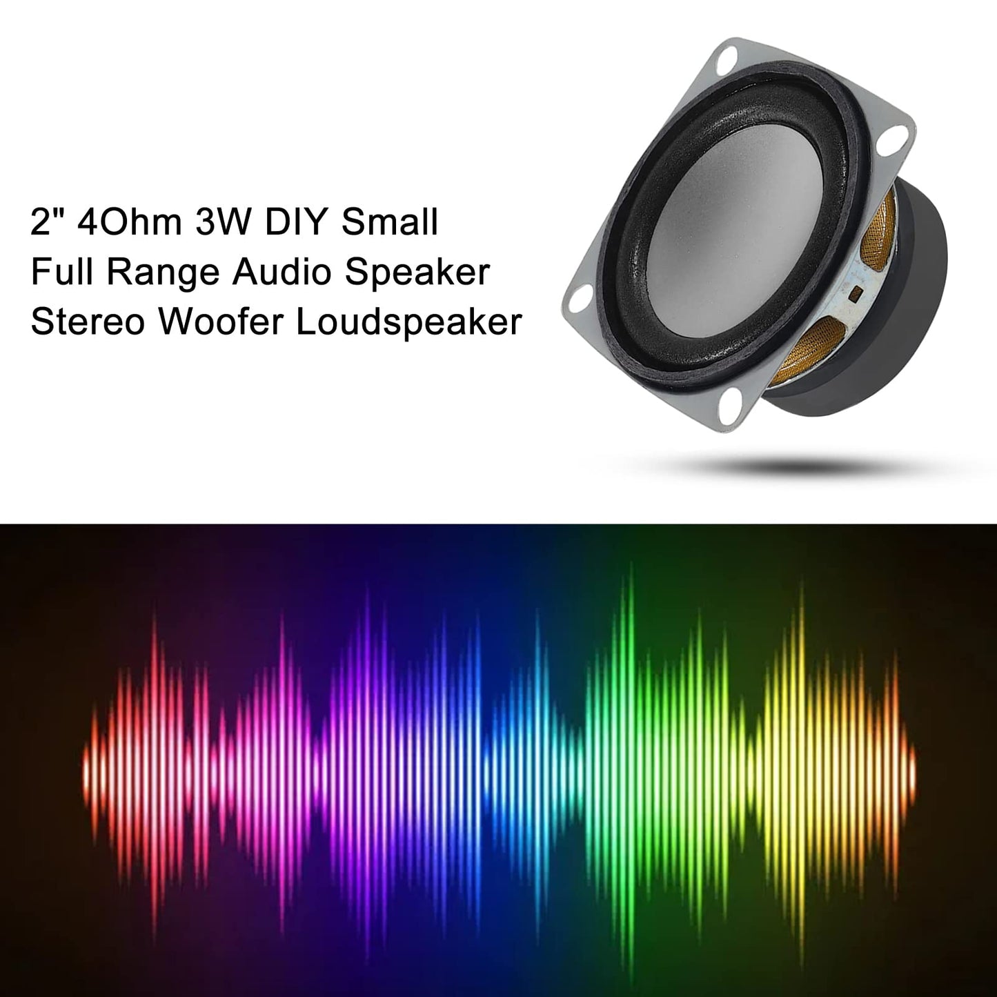 D-FLIFE 2" 4Ohm 3W Full Range Audio Speaker Stereo Woofer Loudspeaker for Arduino (4pcs)