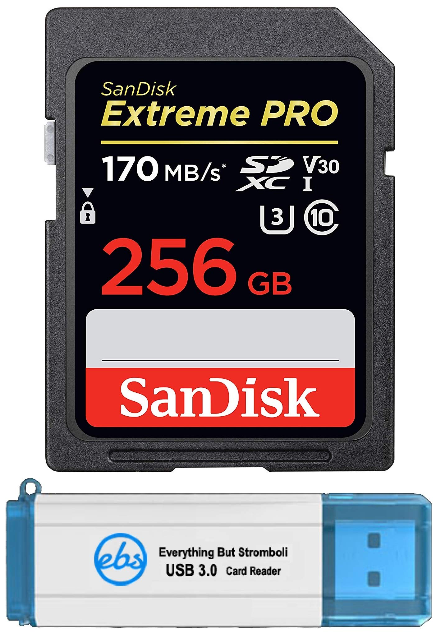 SanDisk 256GB SDXC Extreme Pro Memory Card Works with Dell Inspiron 15 3000, Inspiron 24 5000, Inspiron 27 7000 (SDSDXXY-256G-GN4IN) Bundle with (1)