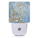 Oeaskly Blossoming Almond Tree Night Light,Night Lights Plug into Wall for Boys Girls, Led Lamp for Stairway/Hallway/Bedroom 0.5W Nightlight Sleep