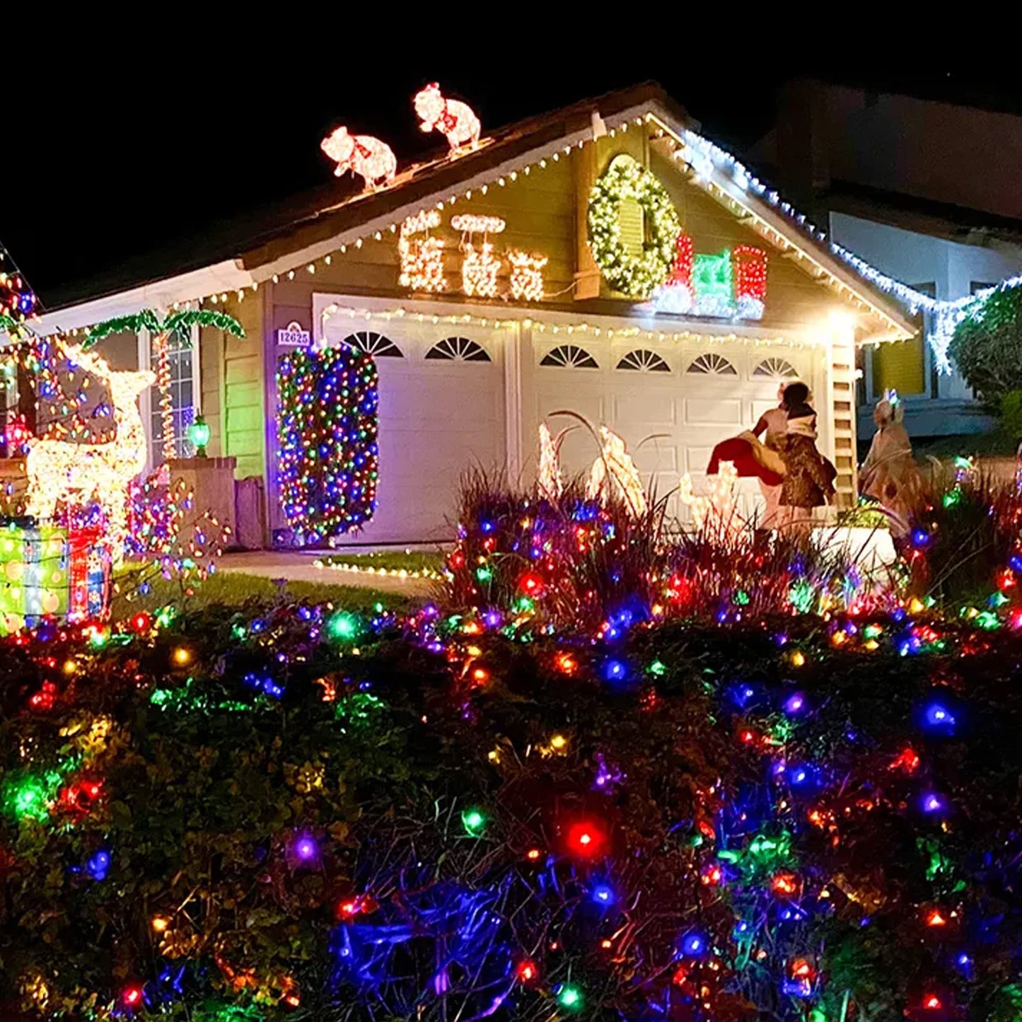 TW SHINE Battery Operated Christmas Lights, 2 Pack Total 100 LED 32FT Battery Operated String Lights with 8 Modes, Xmas Light for Outdoor Indoor