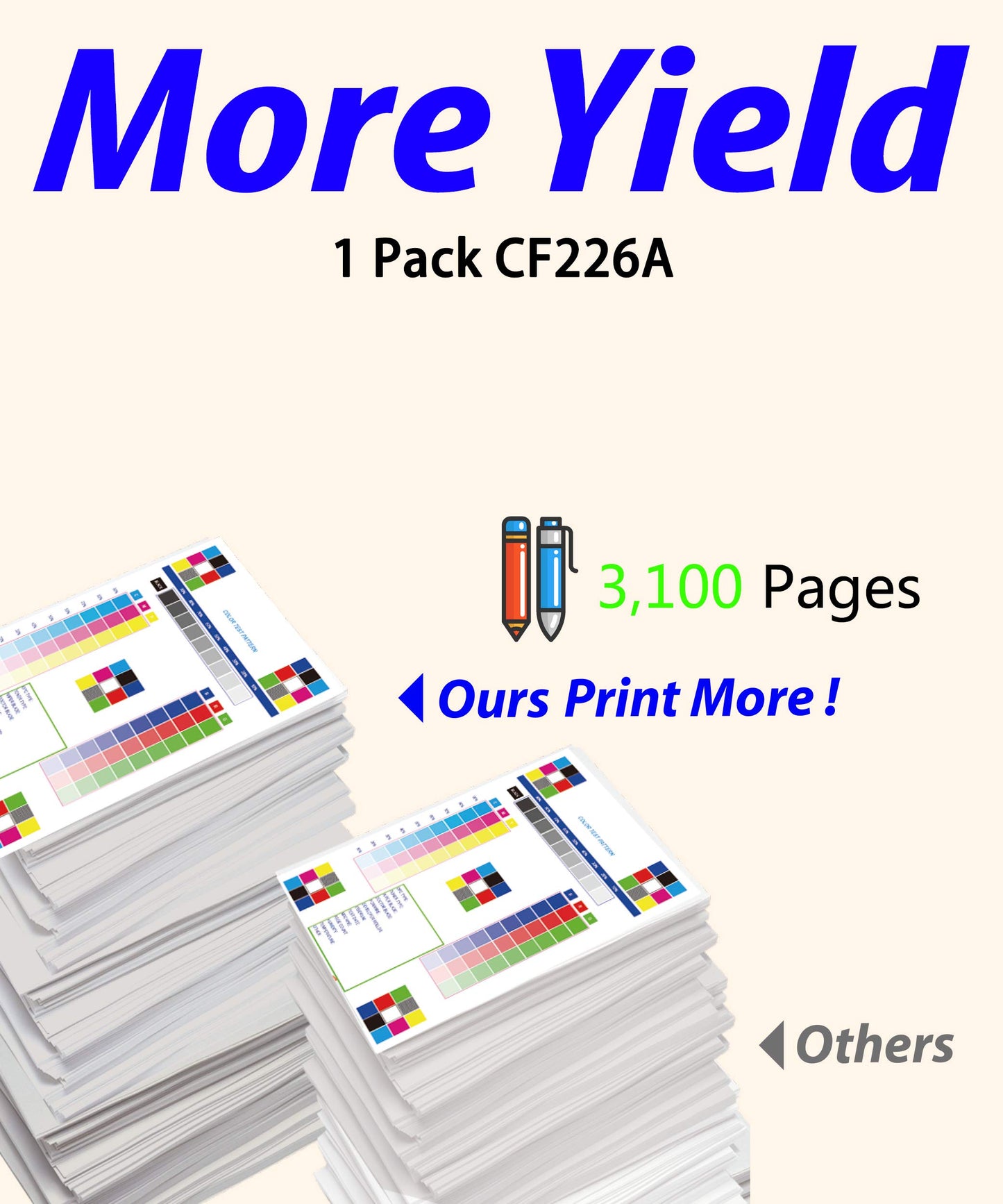 Color Print Compatible 26A 26X Toner Cartridge Replacement for CF226A 226A 226X CF226X Work with Laser Jet Pro M402n M402dn M402dw M426fdw M426dw