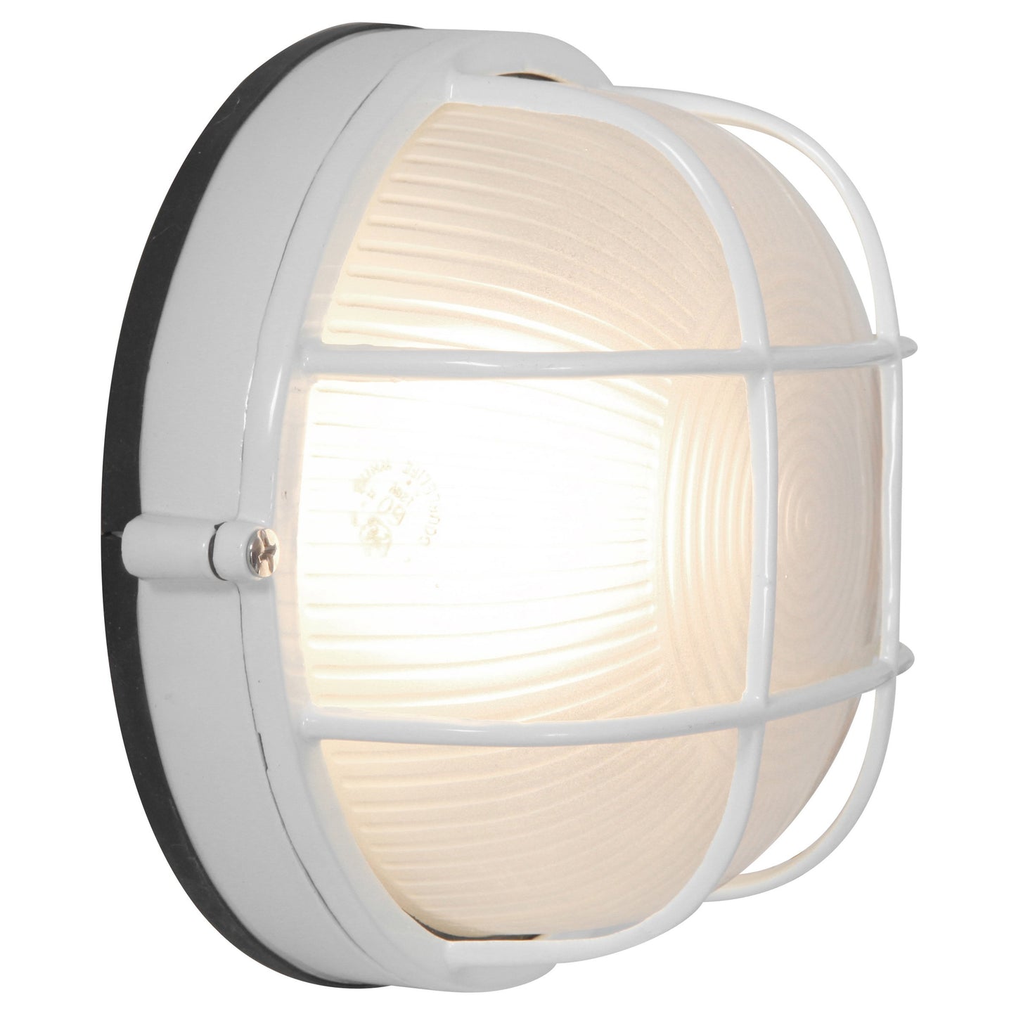 Nauticus Outdoor LED Bulkhead - White Finish with Frosted Glass Shade