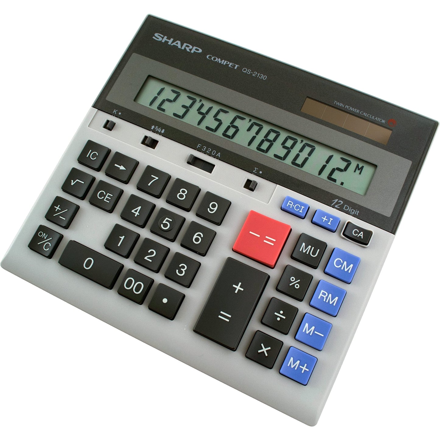 Sharp QS-2130 Twin Powered Display 12 Digit