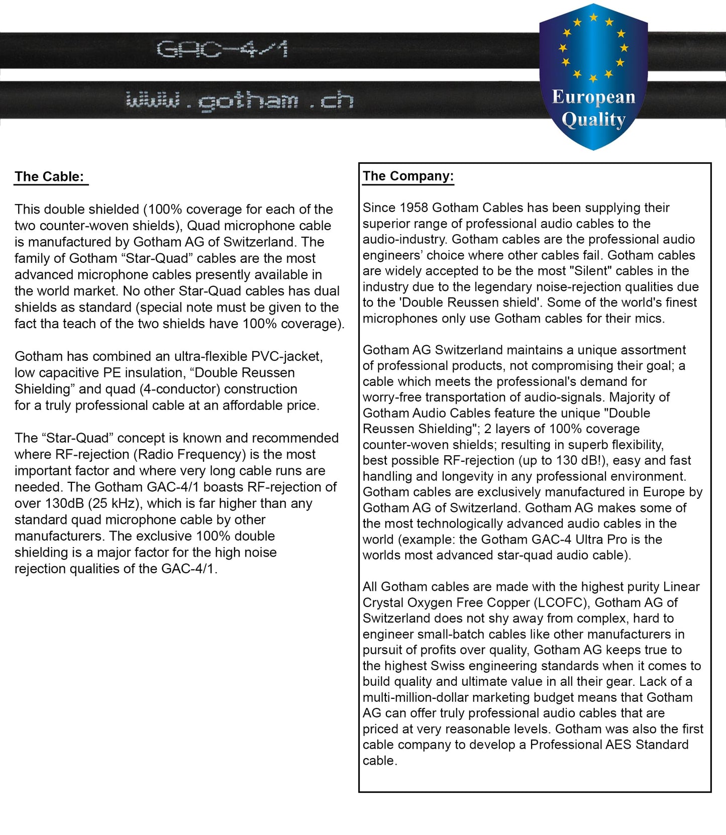 WORLDS BEST CABLES 25 Foot - Gotham GAC-4/1 Star-Quad Stereo Headphone Extension Cable & Neutrik TRS Plug to Neutrik-Rean ¼ inch 3-Pole Jack + 3.5 mm…