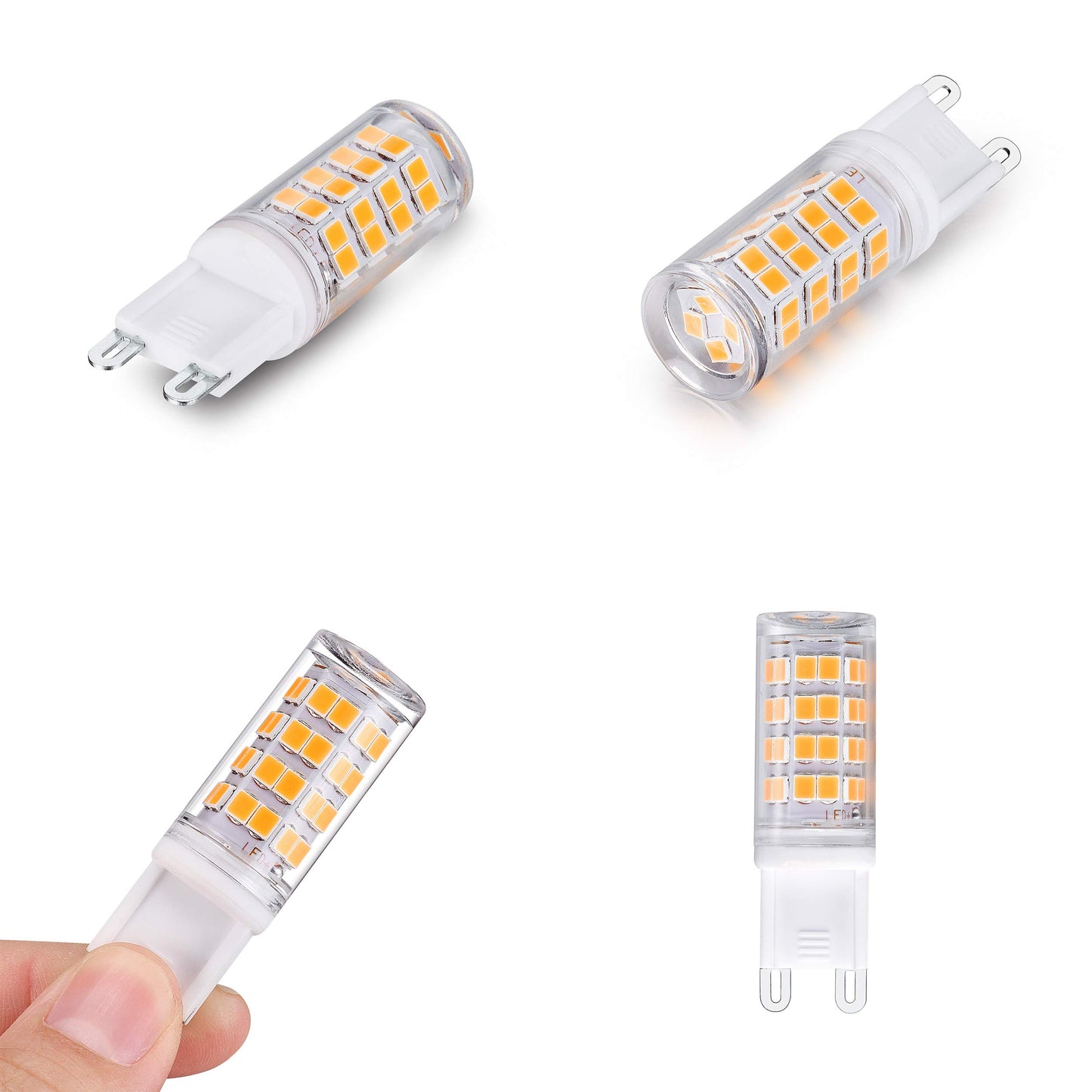 tento Lighting G9 Ceramic Base, True Color Technology Energy Saving Halogen LED Light Bulbs, Warm White, 120v 4w (40w Equivalent) (390 lm) (2750k)