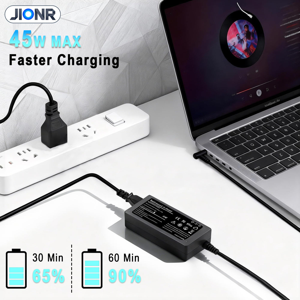 45W 4.5×3.0mm Blue Tip Laptop Charger Compatible with HP EliteBook 840