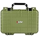 Eylar Protective Gear and Camera Hard Case Waterproof Dry Box with Foam 11.6 Inch 8.3 Inch 3.8 Inch (OD Green)
