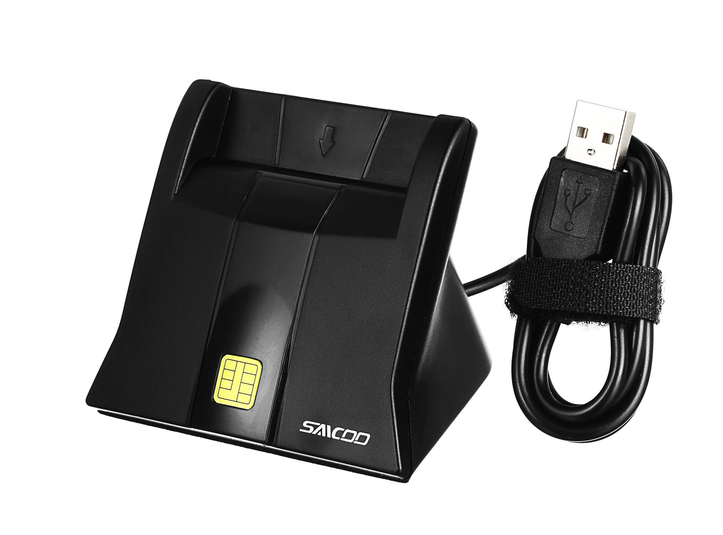 SAICOO Smart Card Reader, DOD Military USB Common Access CAC Card Reader, Compatible with Mac OS, Win (Vertical Version)
