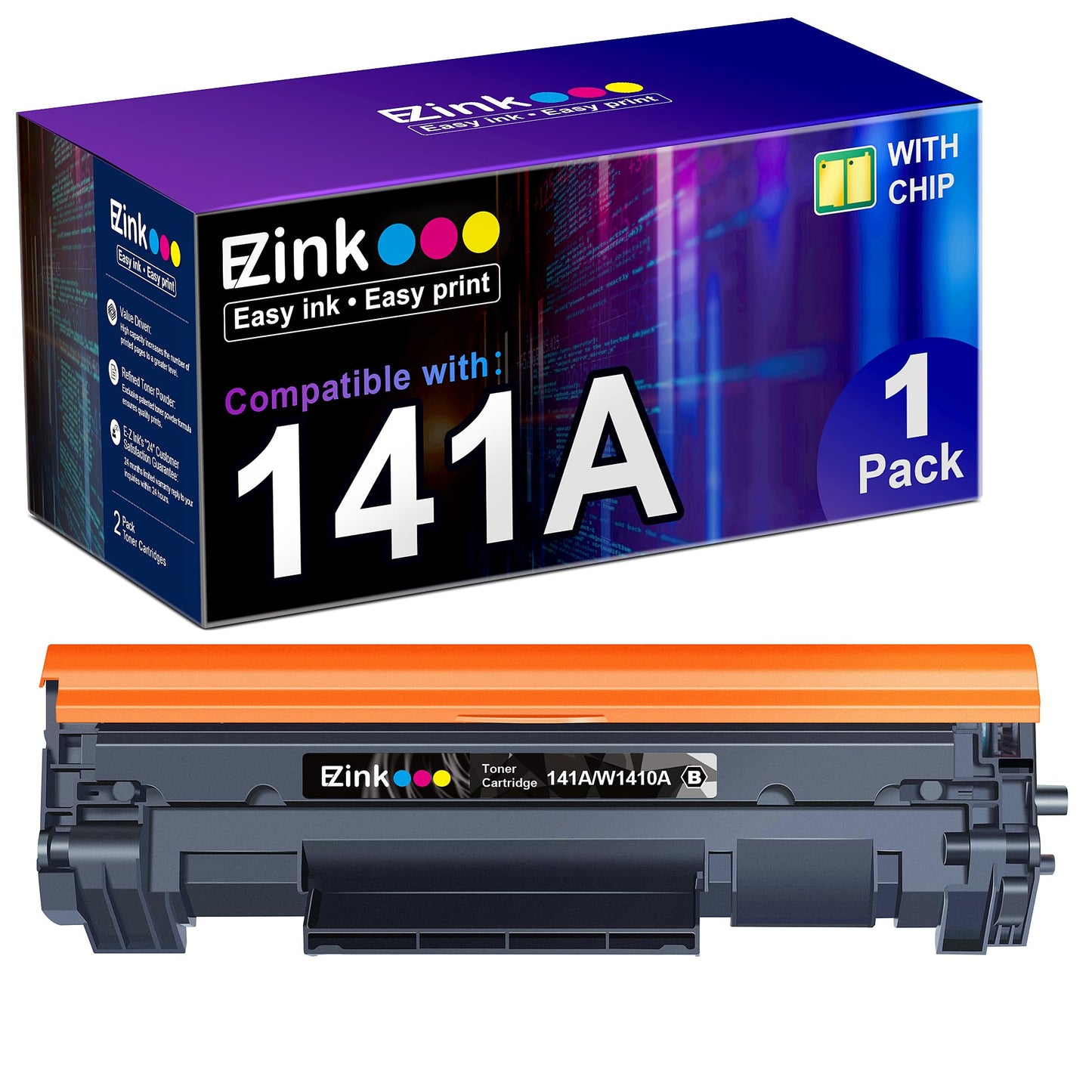 E-Z Ink Compatible Toner Cartridge Replacement for 141A W1410A Compatible with M110w MFP M139w M140w Printer (1 Pack, Black)