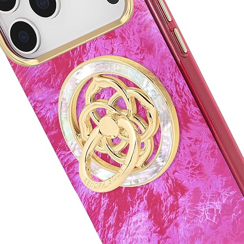 Kendra Scott Magnetic Phone Ring Grip with Stand - Removable and Collapsible - Mother of Pearl Medallion