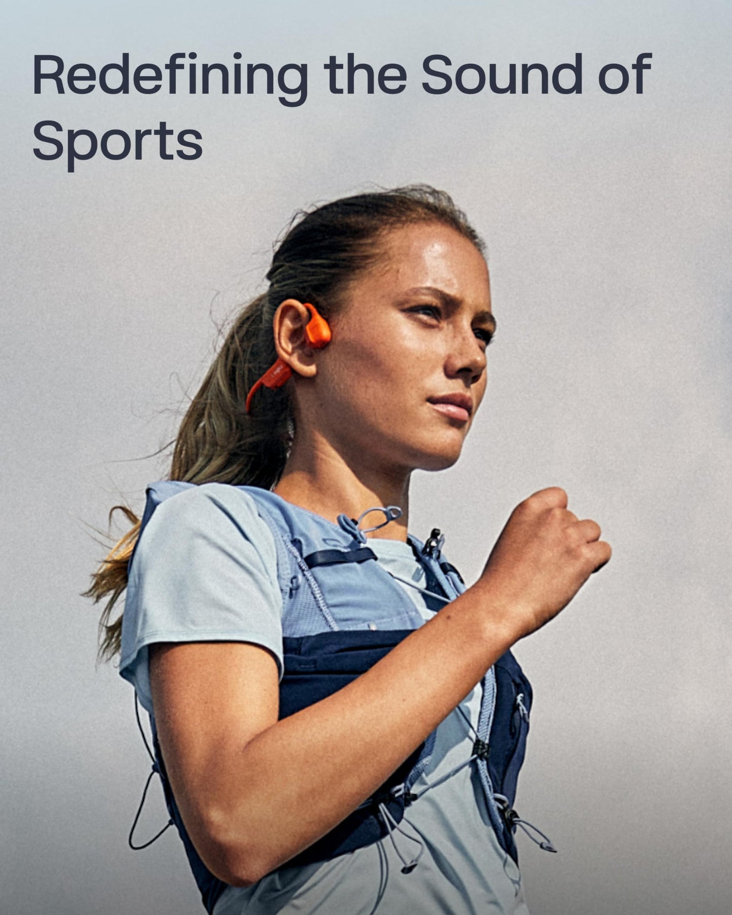SHOKZ OpenRun Pro 2 Bone Conduction Bluetooth Sport Headphones, Orange
