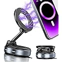 snanlen Upgraded 360° Vacuum Magnetic Phone Holder, Magnetic Car Phone Mount, Hands-Free Suction Cup Phone Holder for Car/Gym/Mirror/Shower, Car Mount