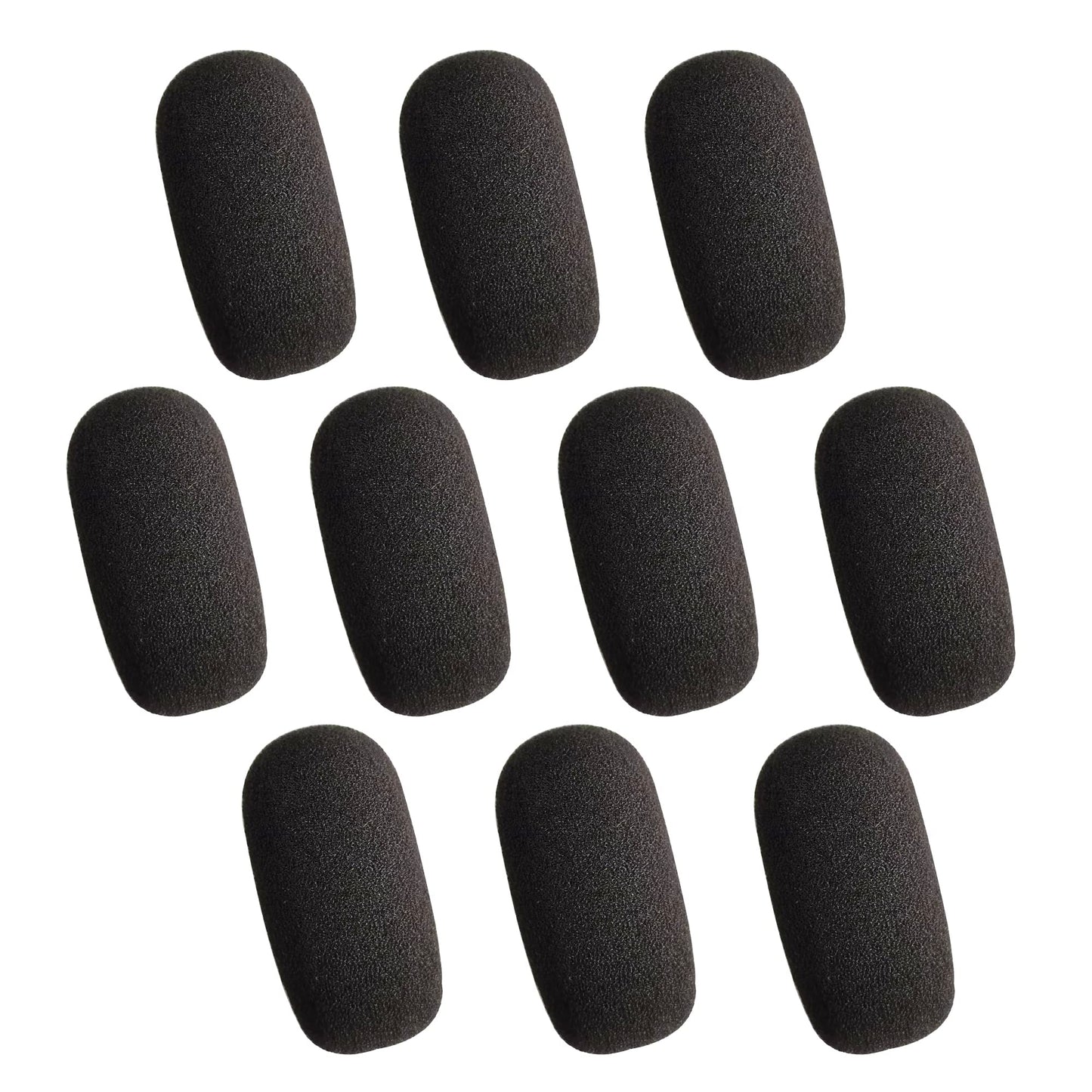 AKSONMN 10-Pack Foam Mic Covers for Wireless Laval.Operations Microphones - 1.4" Ball-Type Windscreen for Clear Audio, Fits Podcasting, Vlogging