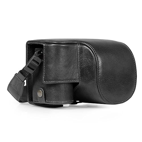 MegaGear Ever Ready Genuine Leather Camera Case Compatible with Nikon Z30 (16-50mm)(Black)