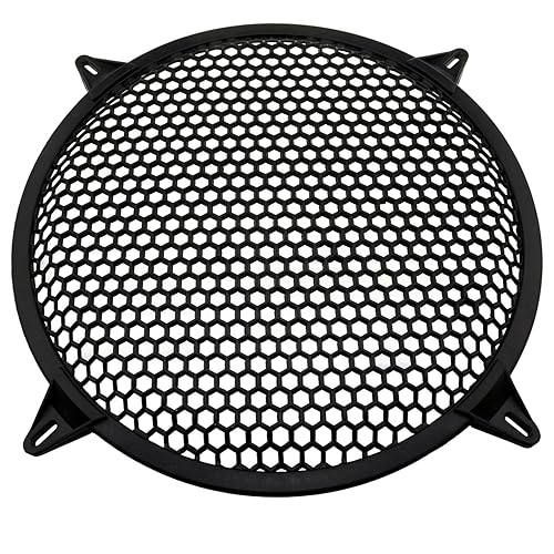 Yocimango 12 Inch Durable Plastic Mesh Waffle Speaker Cover/Screws Audio Sub Woofer Grille Net Protector Cover/Horn Guard Grills Decorative DIY Home
