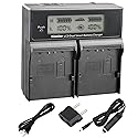 Kastar LCD Dual Smart Fast Charger Kit for JVC SSL-JVC50 and JVC GY-HMQ10, GY-LS300, GY-HM200, GY-HM600, GY-HM600E, GY-HM600EC, GY-HM650 Camcorders