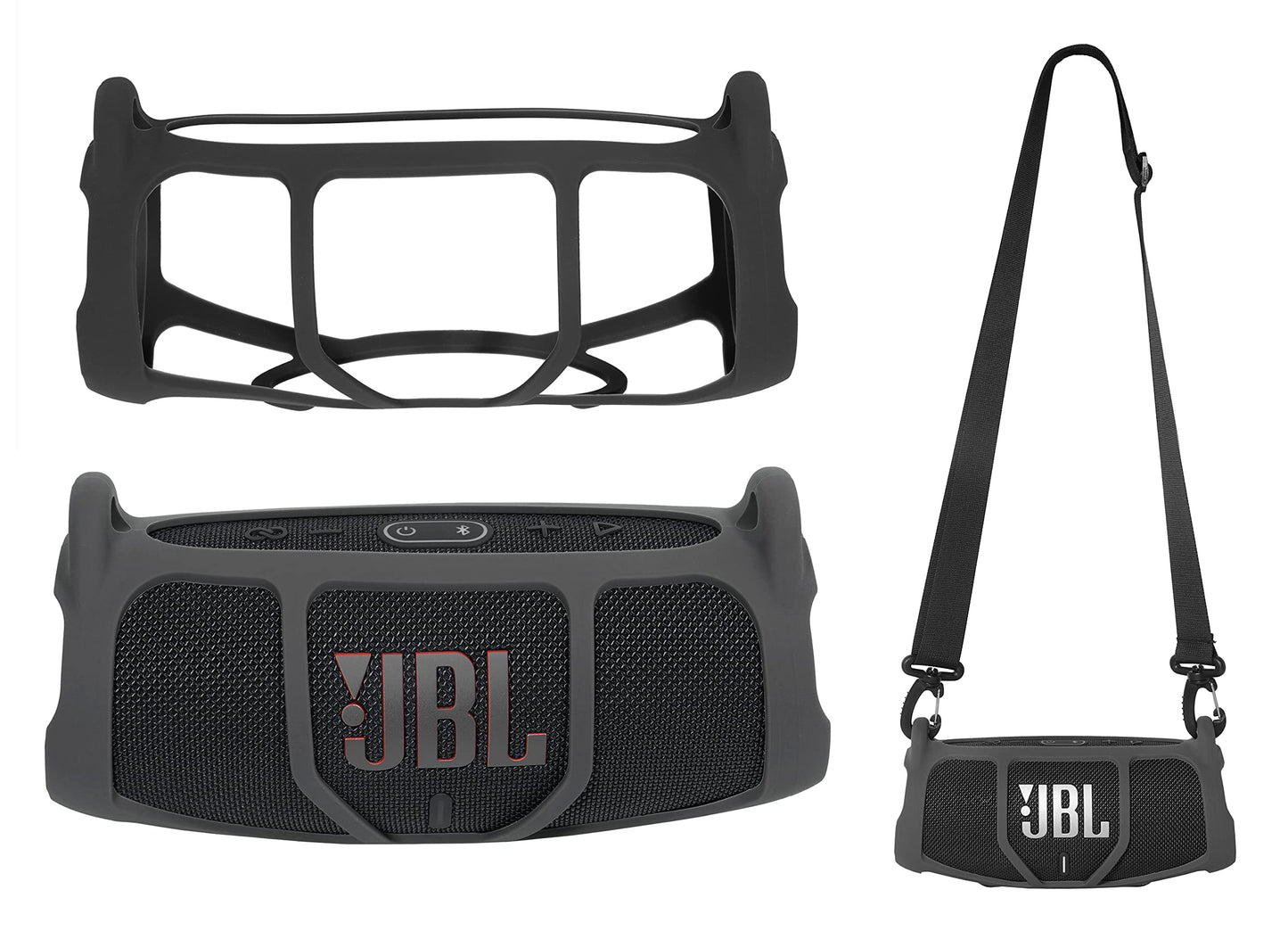 Silicone Cover Skin for JBL Charge 5 - Portable Bluetooth Speaker, by Alltravel, Portable Full Protection Solution, Customized Skin with Color