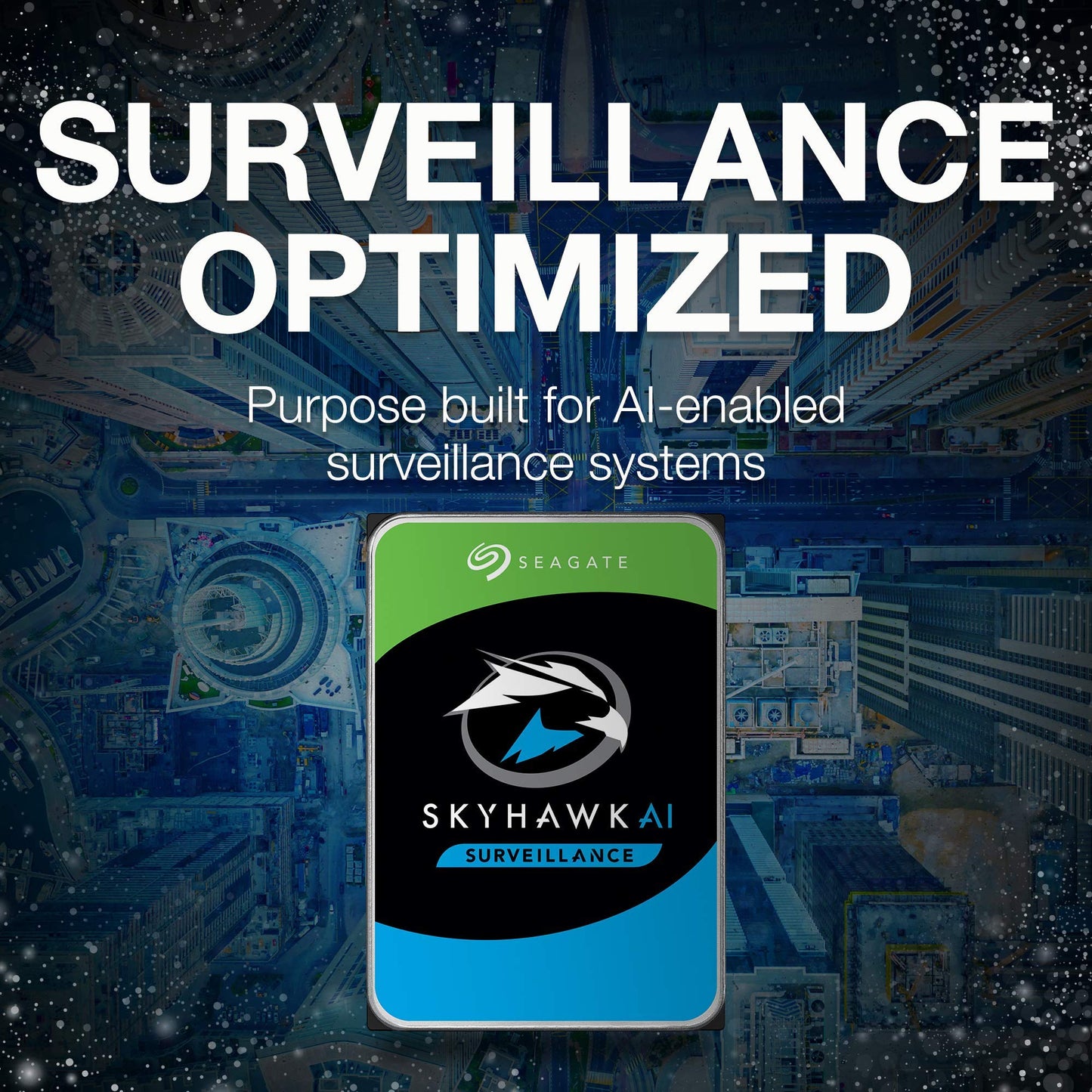 Seagate Skyhawk AI 14TB Surveillance Internal Hard Drive HDD-3.5 Inch SATA 6Gb/s 256MB Cache for DVR NVR Security Camera System with Drive Health