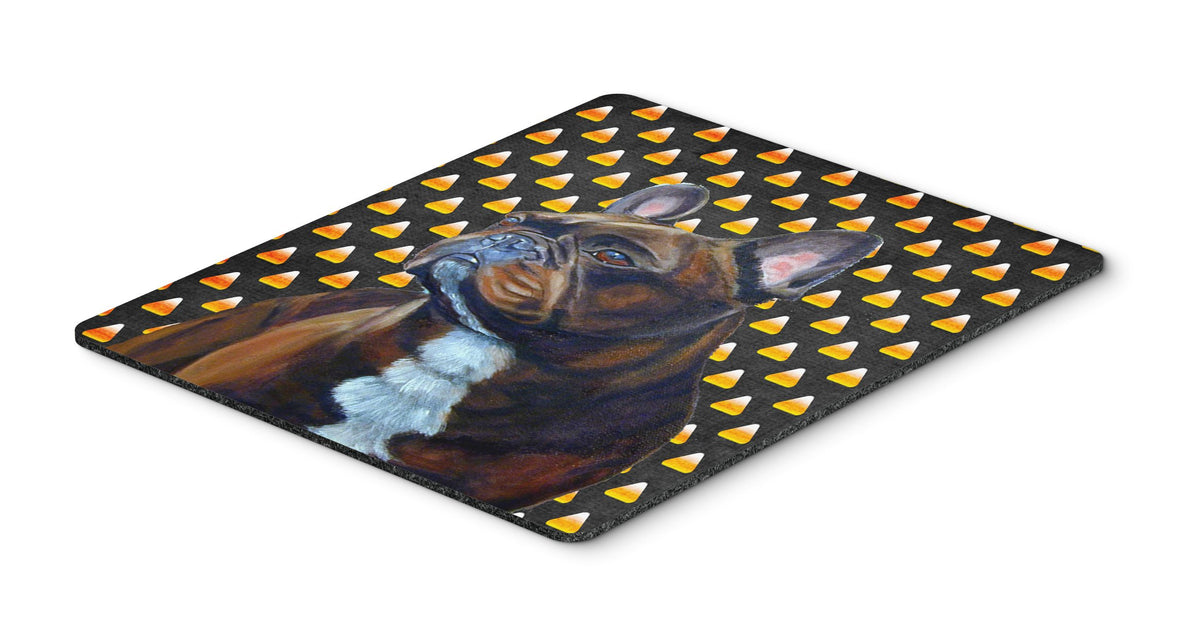 Caroline's Treasures LH9081MP "French Bulldog Candy Corn Halloween Portrait Mouse Pad, Hot Pad or Trivet" for Home Office Gaming Working Computers