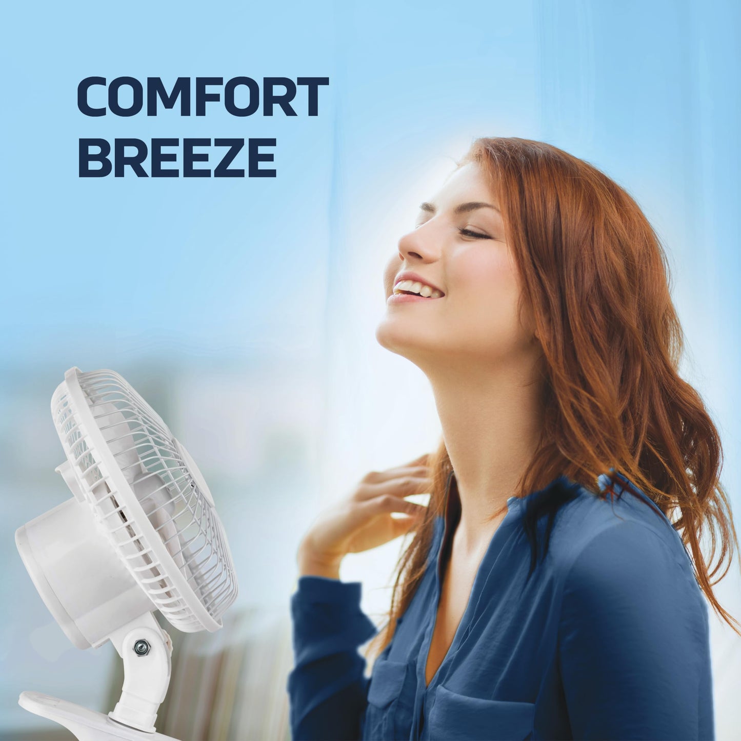 NEXAIR 6-Inch Clip on Fan, 360 Degree Rotation, Two Speed Portable Clip Fan With Strong Clamp Grip, Quiet Operating Desk Fan Plug-in AC Made