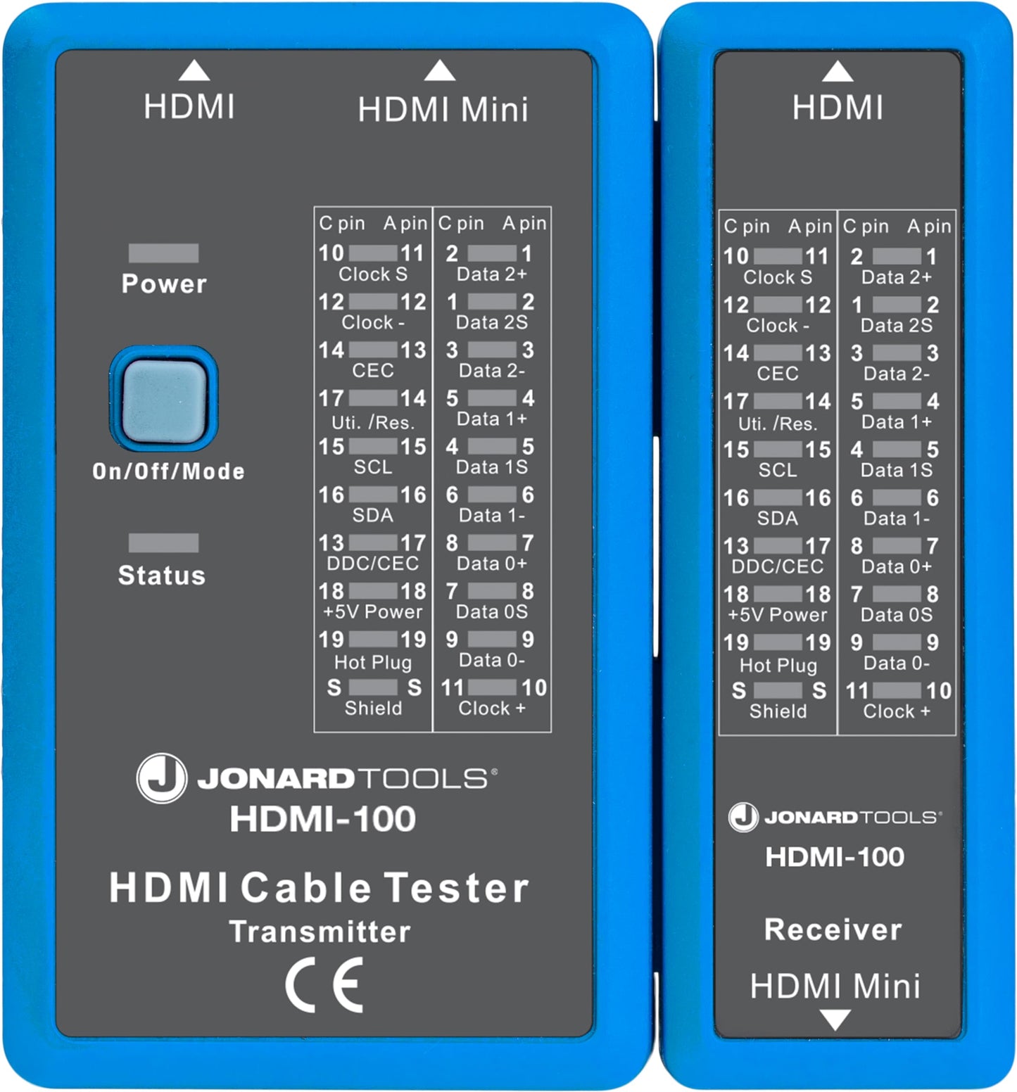 Jonard Tools HDMI-100 HDMI Cable Tester for HDMI and Mini HDMI Cables, Black