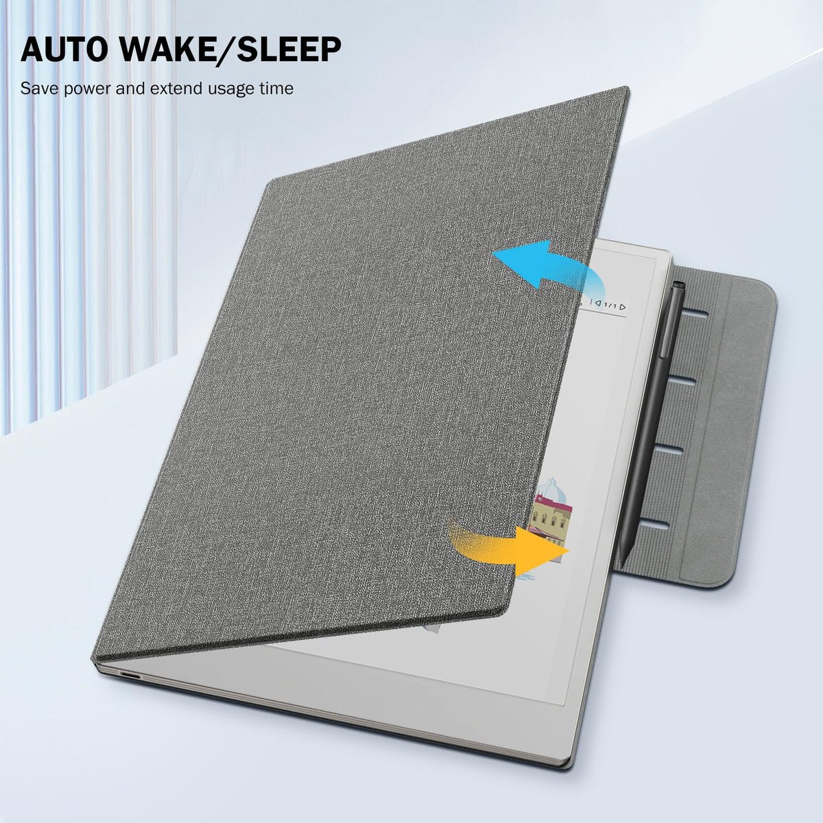 MoKo Case for Remarkable Paper Pro 2024 11.8", Denim Gray