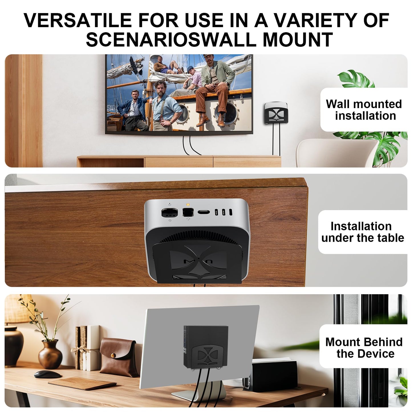 Cable Box Mount,Adjustable Small Device Wall Mount or VESA Mount Behind The Monitor for Streaming Media Player, Switch, WII,Cable Boxes