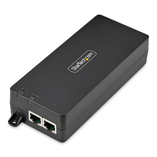 StarTech.com 1-Port 10Gbps PoE++ Injector, 90W, 2.5/5/10G Ethernet/10/100/1000Mbps, PoE++ , TAA (802.3af/802.3at/802.3bt)
