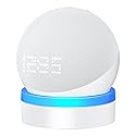 FUQINTOP Stand for Echo Dot 4th/5th Generation, Table Holder Mount with Light Guide, Enhance Light Effect, Space-Saving Dot 4/5 Accessories with Cable