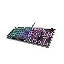 Roccat Vulcan TKL (UK Layout) Mechanical PC Gaming Keyboard, Tenkeyless, Linear Titan Switch, Per-Key AIMO RGB Lighting, Anodized Aluminum Top Plate