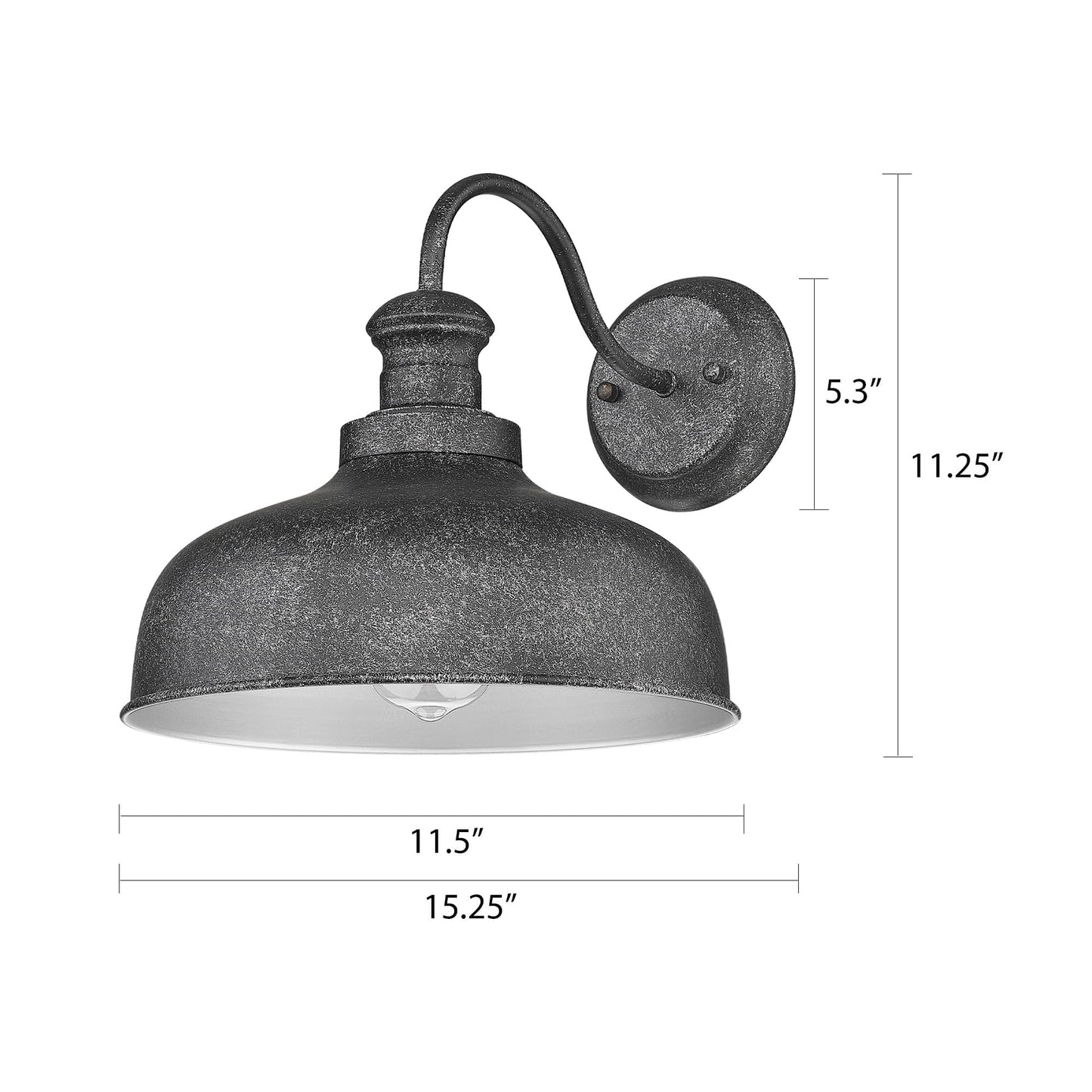 Outdoor Farmhouse Barn Light, Outside Wall Sconce, Weather Resistant Anti-Rust Farmhouse Exterior Wall Light, Outdoor Lantern Lamp for Porch, Garage
