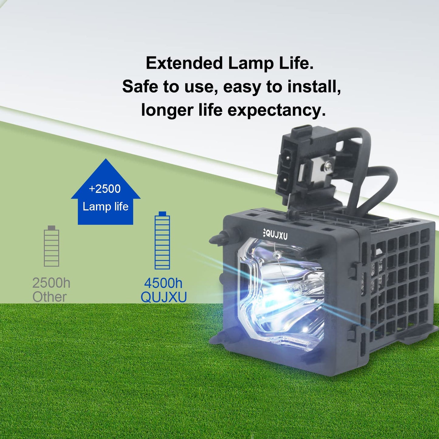 QUJXU KDS-60A3000 KDS60A3000 Lamp with Housing XL5200, Black