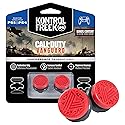 KontrolFreek Call of Duty: Vanguard Performance Thumbsticks for PlayStation 4 (PS4) and PlayStation 5 (PS5) | 2 High-Rise, Hybrid| Red/Black