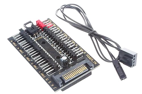 NOYITO 10-Channel PC Fan HUB PWM SATA Port Suitable for Motherboard 3Pin 4Pin Fan