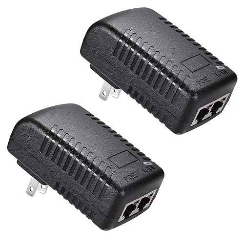 Bawofu 48V 24W 0.5A PoE Power Adapter Supply Injector Ethernet with US Wall Plug, IEEE 802.3af Compliant, 10/100Mbps, for IP Voip Phones Cameras PoE