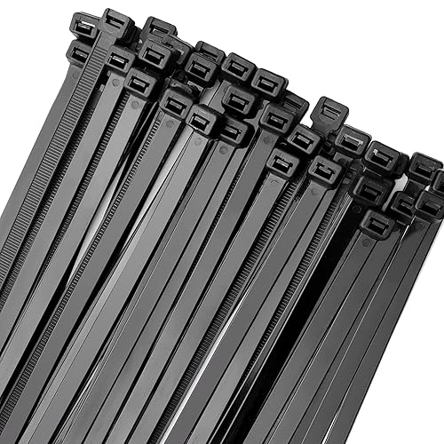 Zip Ties Heavy Duty 16 inch 100 Pack, 175 LBS Tensile Strength, Industrial Large Strong Cable Ties Self-Locking Wire Ties Wraps for Outdoor and Indoor