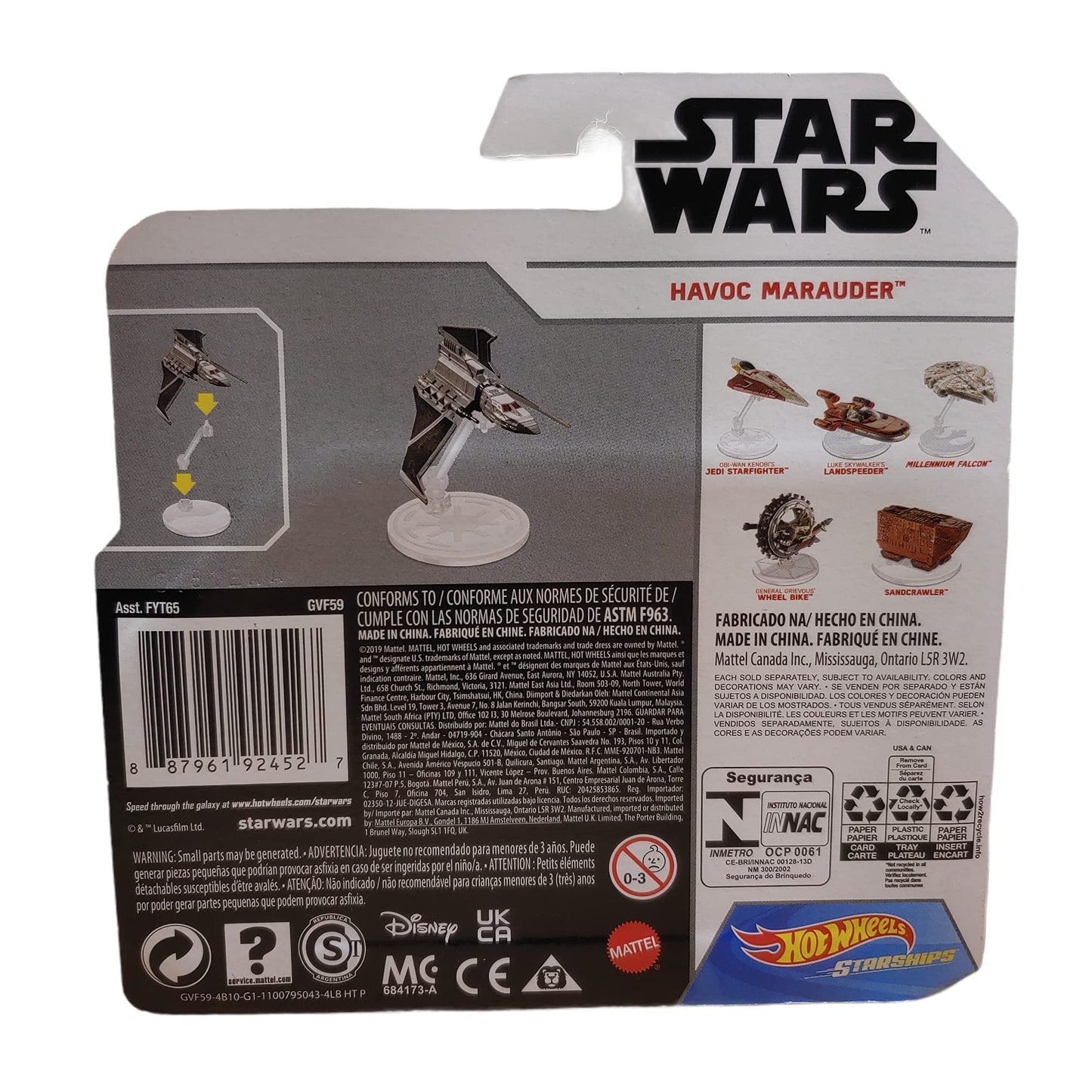 Hot Wheels 2021 Star Wars Starships Die-cast Bad Batch Havoc Marauder