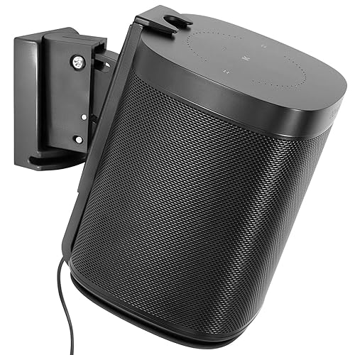 Mount-It! Adjustable Speaker Wall Mount for SONOS One, One SL and Play:1 - Black