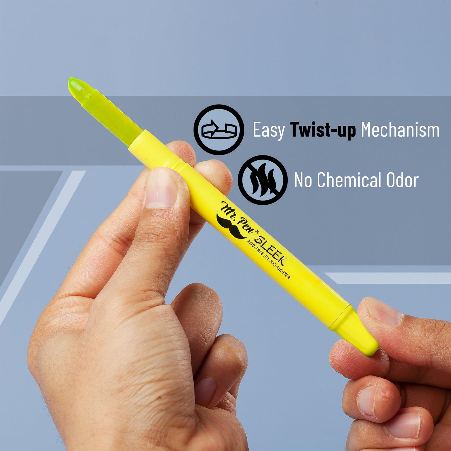Mr. Pen- Yellow Gel Highlighter, 32 Pack, Bulk Twist-Up | Bible Highlighters No Bleed Through, Fast Drying, Odor-Free Gel Highlighter for Bible Study