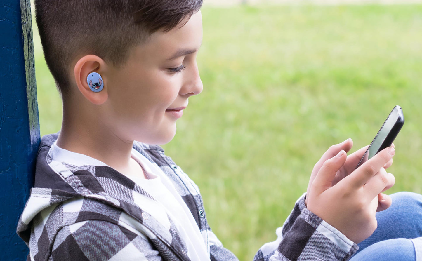 Disney Stitch Wireless Earbuds for Kids, Bluetooth Earbuds with Charging Case