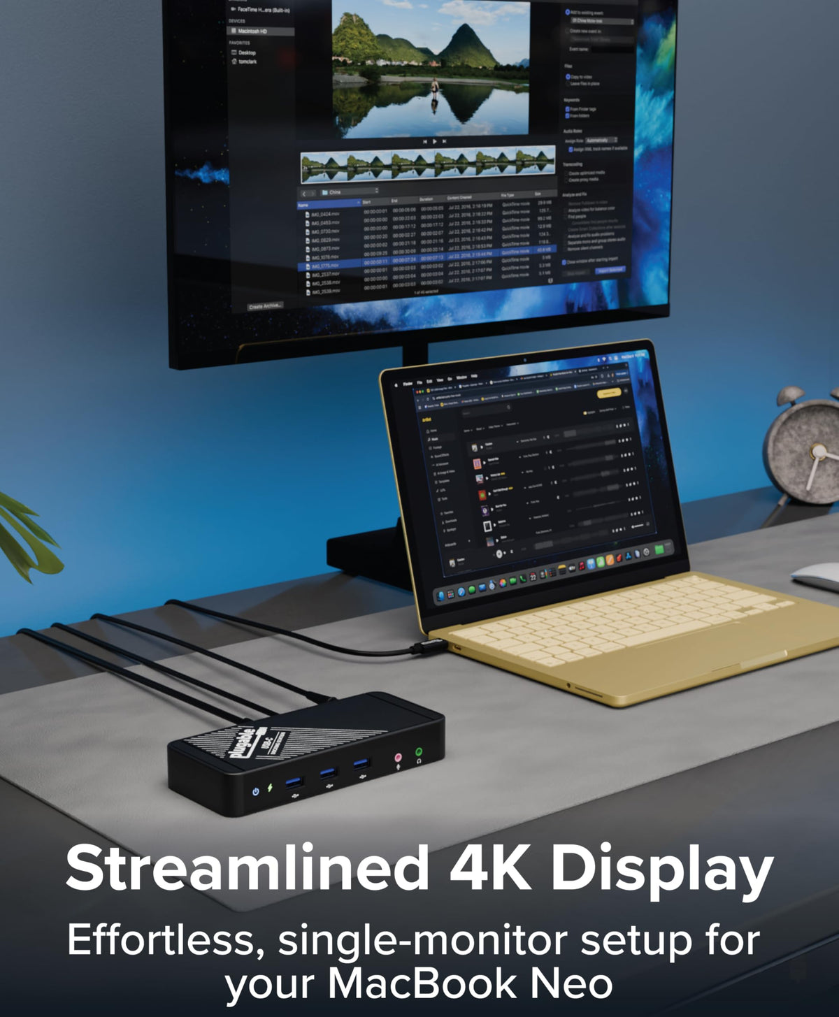 Plugable USB-C Dock with 4K HDMI and 60W Charging, Driverless