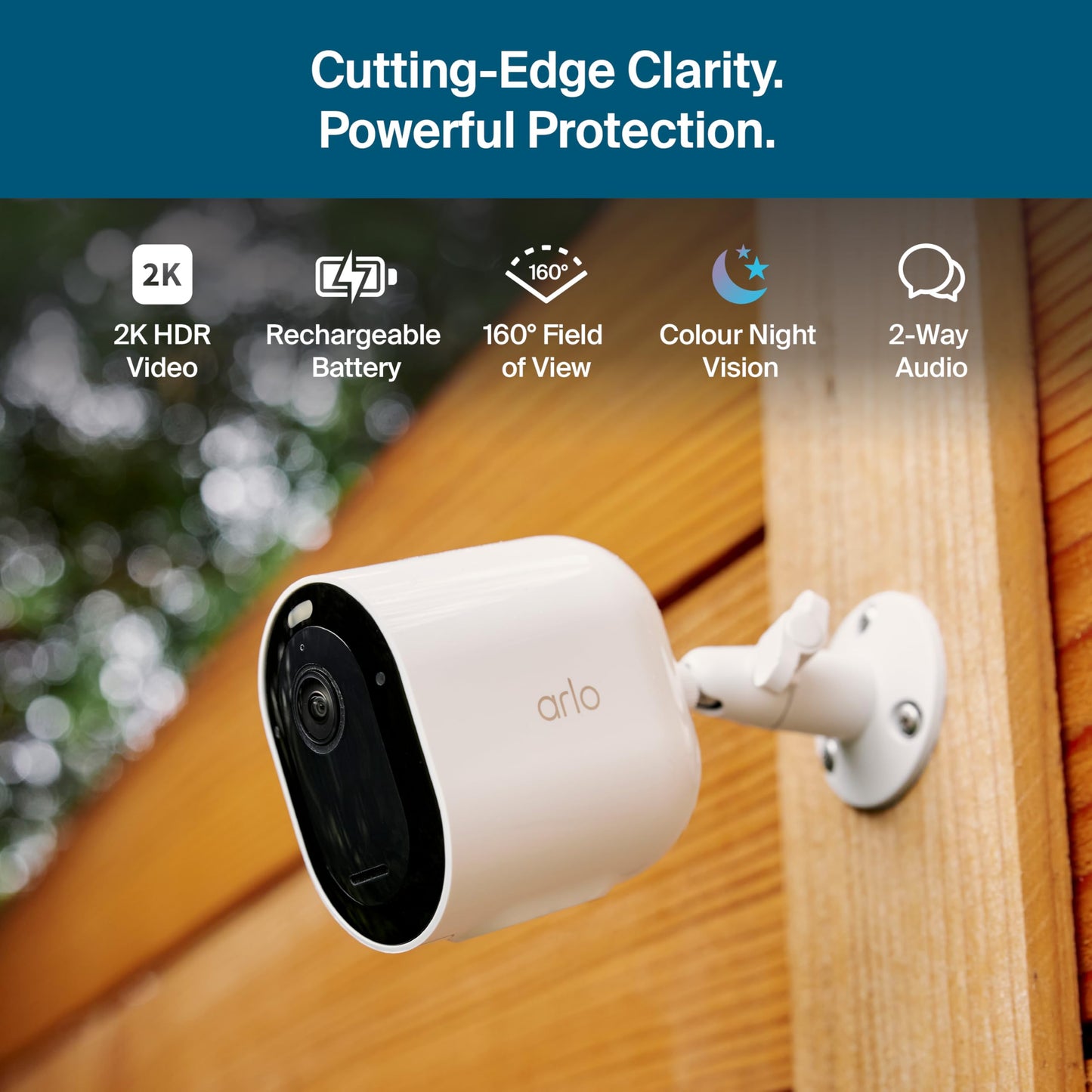 Arlo Pro Security Camera 2K HDR (6th Gen, 2025 Release) 2 Cam + 2 Solar Panels + 6 Months of Secure Plus Plan - Wireless Outdoor Camera, Battery